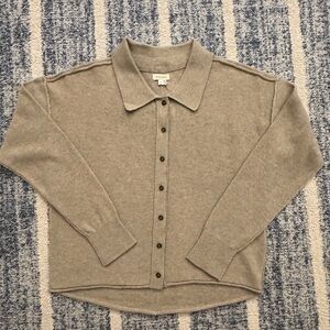 Pilcro Cashmere Cardigan Beige euc Anthropologie medium